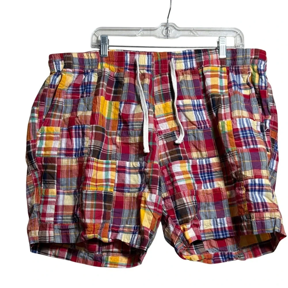 Kiel James Patrick Summer Soiree Indian Madras Patchwork Shorts Men's 42